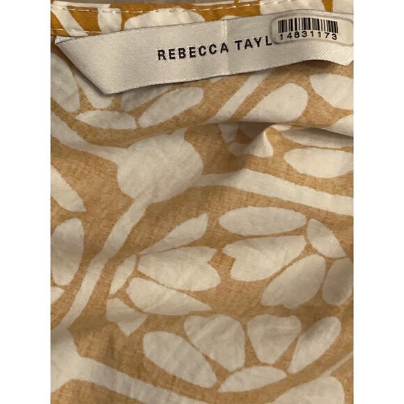 Rebecca Taylor Floral Wide Leg Poplin Jumpsuit in Lattice Fleur Honey Combo 0 - Picture 8 of 15